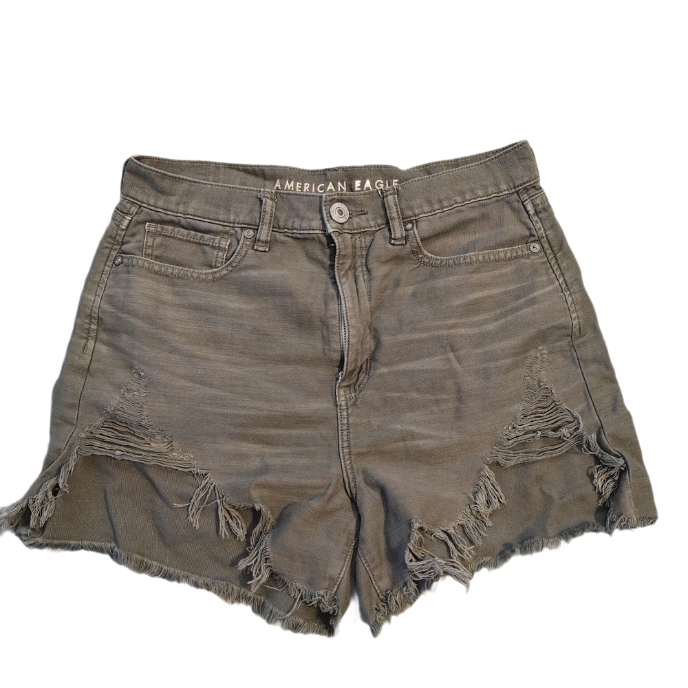 American Eagle Outfitters Ripped Gray Jean Shorts